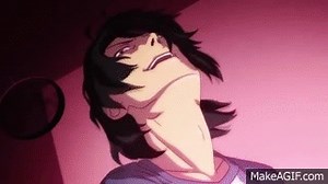 Nisemonogatari - the toothbrush scene on Make a GIF