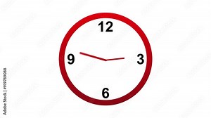 realistic wall clock animation with smooth ticking motion and modern design perfect for time concepts, productivity themes, business presentations and scheduling or countdown visuals