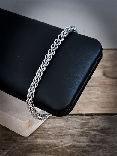 Jens Pind Linkage Weave Chainmail Bracelet 5mm - Stainless Steel - Etsy