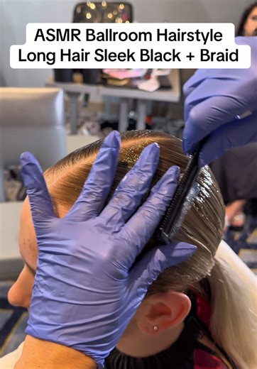 ASMR 🔊 Ballroom Hairstyle Tutorial Long Hair Slicked Back Gel Braid Let’s give this Hairstyle a Name 🥰 #longhair #longhairdontcare #asmr #asmrsounds #asmrvideo #hair #hairtok #hairtutorial #hairstyle #hairstyles #hairstylist #haircare #creatorsearchinsights #grwm #grwmroutine
