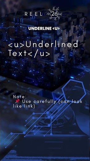 HTML UNDERLINE TAG #shorts