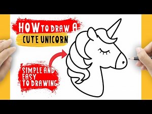 HOW TO DRAW A CUTE UNICORN HEAD