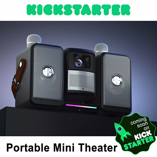Tired of watching movies on tiny screens? Meet Audiray One — your portable mini theater that brings immersive cinema wherever you go.  Crystal-clear projection for movies, shows & gaming ️ Perfect for home, travel, and outdoor nights  Pocket-friendly size, setup in seconds  Powerful sound + vibrant visuals ⚡Bring Hollywood home… or take it with you.  Be the first to get notified when we launch on Kickstarter! | Best Launch Projects | Facebook