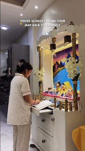 Most Peaceful Part of My Day🧿🕉️ #radheradhe #radhaashtami #mindfulness #spirituality #shorts