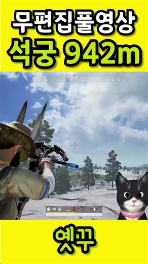 석궁 942m (무편집 풀영상) [배그석궁]