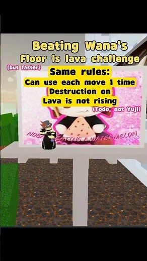 MY FLOOR IS LAVA TOO #roblox #jjkgame #jjs #jujutsushenanigans#jujutsukaisen #roblox #challenge