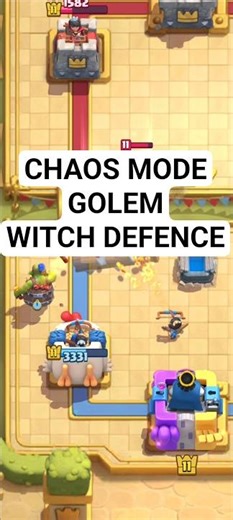 How to Defend Golem & Witch in CHAOS Mode | Clash Royale Shorts