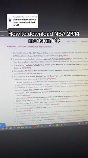 Replying to @Dexter Allen How to download mods for NBA 2K14 for PC. Y...