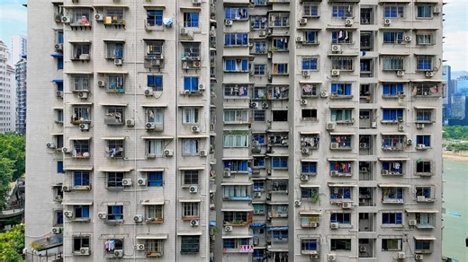 Many Floors Provide Housing for More People China