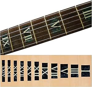 Jockomo Roman Numeral Block/Black Pearl Guitar Inlay Sticker