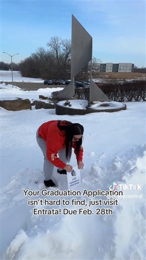 Good news — our Graduation Application is easy to find! Just go to Entrata, visit the Students Tab, and apply by February 28 to make it official! | Olney Central College