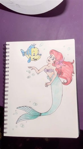 Under the Sea( drawing)#art #artist #drawing #ariel #mermaid