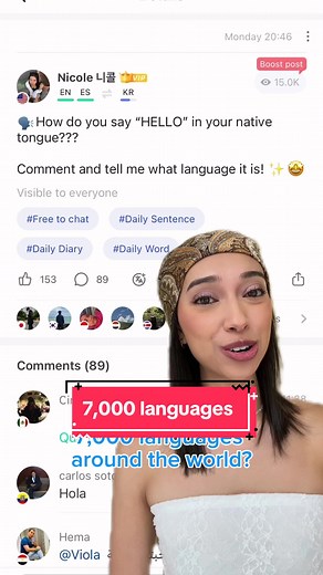 HelloTalk has users from all parts of the world! Have a language you’ve been wanting to learn? We guarantee there’s someone on here to help you out! #english #learnenglish #englishtips