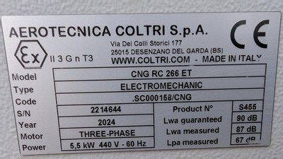 Coltri RC-266  ET, Three Phase CNG Compressor 220 or 440 volt, 3600 PSI, MCH-14 | eBay