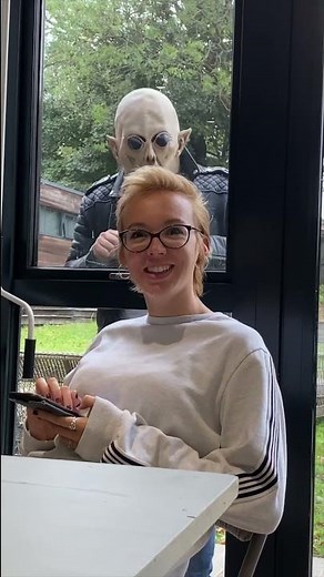 Funny Alien prank on wife!! 😂 #shorts