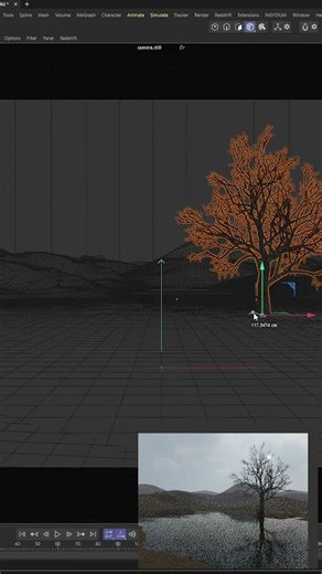 Realistic CGI environment / Landscape render 🌳 #c4d #freelanceartist #3d #realism #3dcompositing