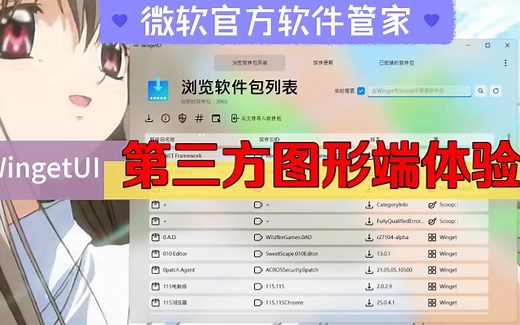 微软官方软件管家winget第三方图形界面版体验