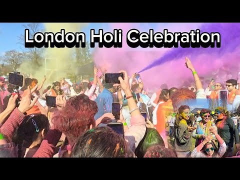 Splashing Colors : London's Exuberant Holi 2025 Celebration ! #holi #londonvlog