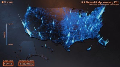 Animated Maps: U.S. National Bridge Inventory, 2022