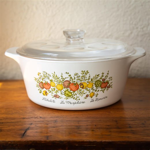 Vintage Corning Ware Casserole | French Herb L’Échalote · La Marjolaine · Le Romarin - Etsy