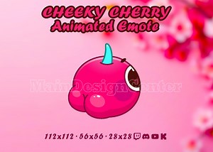 Cheeky Cherry Playful Animated Emote GIF Chat Emoticon Twitch, Discord, Youtube, Kick Funny Colorful Streaming Overlay - Etsy