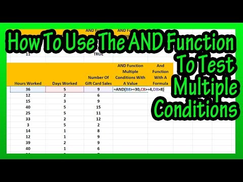 How To Use The AND Function (To Check All Conditions Are True) Explained - What Is The AND Function
