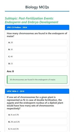 Post-Fertilization Events: Endosperm and Embryo Development