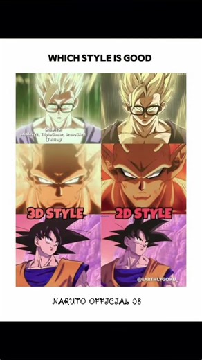2D vs 3D Anime Style 🔥 Which One Is Better? | Dragon Ball & Naruto Comparison #vegeta #anime2Dvs3D