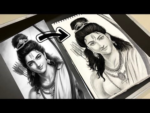 How to draw a ram drawing | shree ram drawing | pencil shading