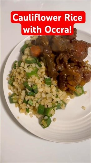 Veggie Magic: Okra and Cauliflower Rice Together #easyrecipe #vegetables #sidedish