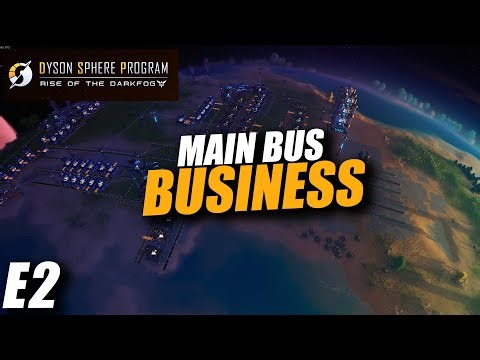 Getting Started With The Main Bus Design | Dyson Sphere Program | DSP Gameplay