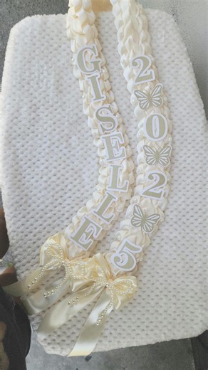 Coquette Graduation Ribbon Lei Withpearl Accents, Class of 2026, Double Braided Lei - Etsy