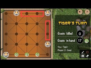 Hacked 🎭 Easiest Trick to WIN from Tiger's side | Baghchal | Goat and Tiger Game