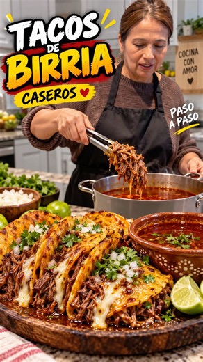 Cómo hacer Tacos de Birria bien Doraditos y Jugosos