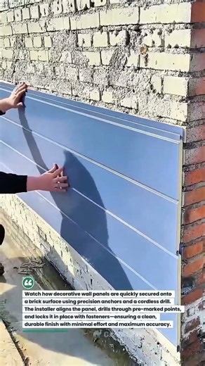 Fast Panel Wall Installation with Precision Anchors #WallPanels #ConstructionTech #FastInstall