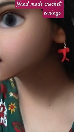 hand made crochet earings #crochet #diy #trending #shots