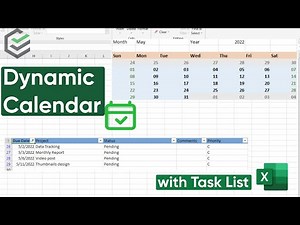 PassFab Tips - How to Create A Dynamic Calendar Excel | Task List Excel (EASY)