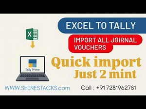 How to Import Data From Excel to Tally Prime | Import All Journal Voucher in Tally #excel