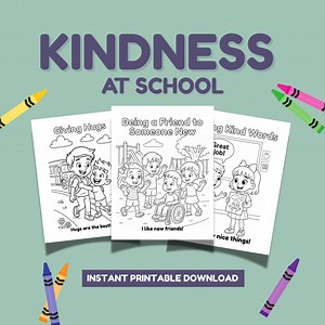 Kindness at School Coloring Pages – Printable Pack for Kids (10 Pages) - Etsy