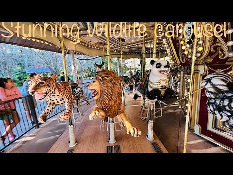 Jacksonville Zoo’s wildlife carousel: 34 hand-designed and painted animals on 1 dreamy roundabout