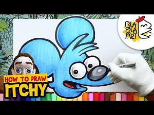 HOW TO DRAW ITCHY From ITCHY & SCRATCHY SHOW | The Simpson Drawing | BLABLA ART