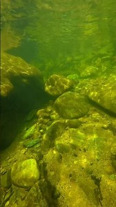 Swimming into an underwater cave 🤿