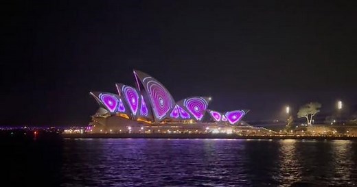 Watch: Scenes from stunning laser light show to celebrate 50 years of Sydney Opera House