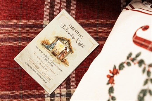 Editable Christian Christmas Party Invitation Template | Religious Holiday Invite | Bible Verse Christmas Card - Etsy