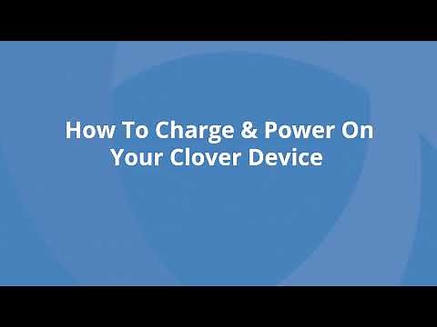 How to charge and power on/off on your Clover device