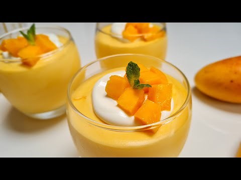 Only 3 ingredients Mango Mousse Recipe in 5 minutes! By Yummy Halal