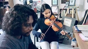 Melody making in Violin with Piano accompaniment Class - Creative attempt, self playing by shuffling the notes of a scale, understating the dynamics, proper note selection according to chord progression, musical conversation. Violin - Ishika Piano. Mr Zahed Vdo - Shithy | "ARPEGGIO" - Music School & Workshop