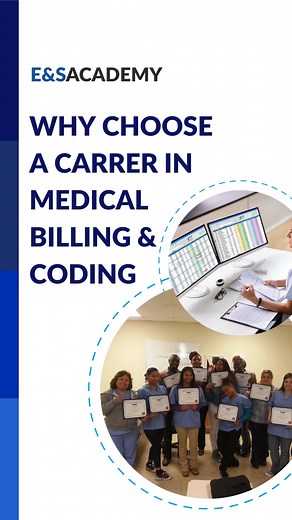 Discover a career that fits your life with E&S Academy's Medical Billing & Coding online course. Step into a world where job stability meets your need for flexibility. Join a field that's growing, offering both fulfillment and financial rewards. Get started today for a future where your career adapts to you. Enroll with us now at esacademy-usa.com! #medicalbilling #healthcaretrainings #ESAcademy #onlineeducation | E&S Academy I Quality Healthcare Training Programs