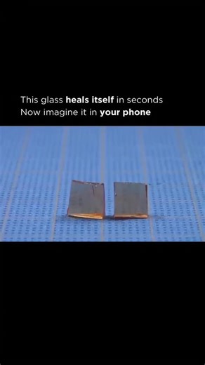 ᴀɪ | ᴛᴇᴄʜ | ᴘʜʏsɪᴄs | sᴄɪᴇɴᴄᴇ | ғᴀᴄᴛs on Instagram: "This glass repairs itself. Researchers at the University of Tokyo have developed a glass-like material that can heal itself in seconds after breaking, simply by pressing the cracked surfaces together at room temperature. No heat. No chemicals. No complex repair process. The material is actually a specially designed polymer that regains its strength after being rejoined, challenging one of the oldest assumptions in material science: that hardne