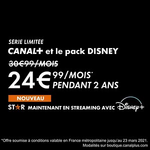 67 reactions · 15 comments | L'offre qui réunit CANAL+ et le pack DISNEY à un prix plus qu'intéressant | CANAL+ | Facebook